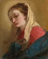 Marie Madeleine voilée de blanc